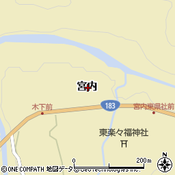 鳥取県日野郡日南町宮内周辺の地図