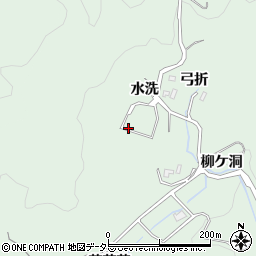 愛知県豊田市足助町水洗周辺の地図