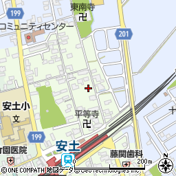 滋賀県近江八幡市安土町上豊浦1553-1周辺の地図