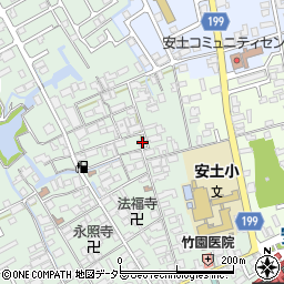 滋賀県近江八幡市安土町常楽寺660周辺の地図