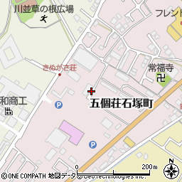 滋賀県東近江市五個荘石塚町周辺の地図