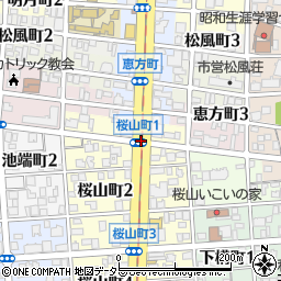 恵方町周辺の地図