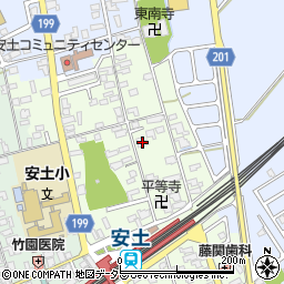 滋賀県近江八幡市安土町上豊浦1504周辺の地図