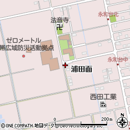 愛知県愛西市大井町浦田面341周辺の地図