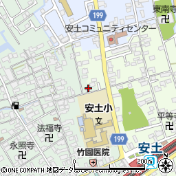 滋賀県近江八幡市安土町常楽寺492-1周辺の地図