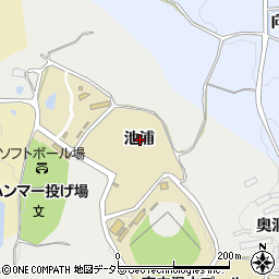 愛知県豊田市貝津町池浦周辺の地図