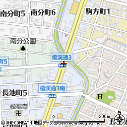 檀渓通３周辺の地図