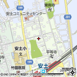 滋賀県近江八幡市安土町上豊浦1439-1周辺の地図