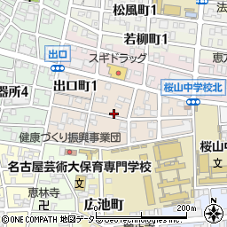 愛知県名古屋市昭和区出口町周辺の地図