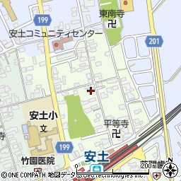 滋賀県近江八幡市安土町上豊浦1442-1周辺の地図