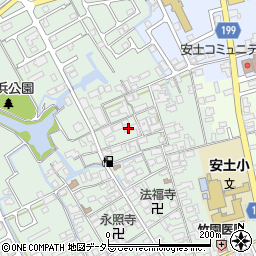 滋賀県近江八幡市安土町常楽寺677周辺の地図