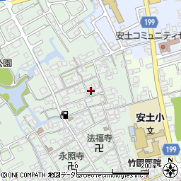 滋賀県近江八幡市安土町常楽寺663周辺の地図