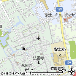 滋賀県近江八幡市安土町常楽寺664周辺の地図