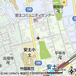 滋賀県近江八幡市安土町上豊浦1378周辺の地図