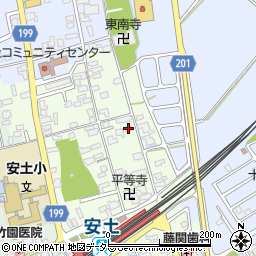 滋賀県近江八幡市安土町上豊浦1551周辺の地図