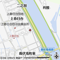 愛知県津島市鹿伏兎町（二之割）周辺の地図
