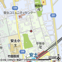 滋賀県近江八幡市安土町上豊浦1441周辺の地図