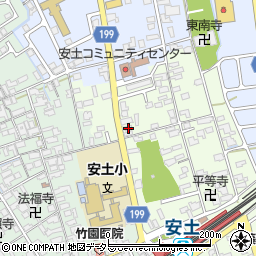 滋賀県近江八幡市安土町上豊浦1377周辺の地図