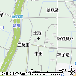 愛知県豊田市舞木町土取周辺の地図