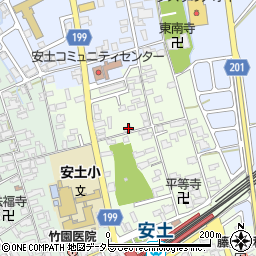 滋賀県近江八幡市安土町上豊浦1435-1周辺の地図
