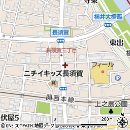 愛知県名古屋市中川区長須賀3丁目周辺の地図