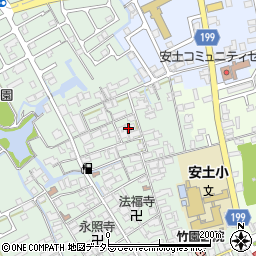 滋賀県近江八幡市安土町常楽寺665-2周辺の地図