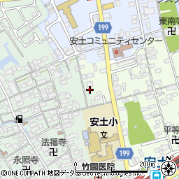 滋賀県近江八幡市安土町常楽寺498周辺の地図