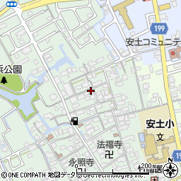 滋賀県近江八幡市安土町常楽寺670周辺の地図