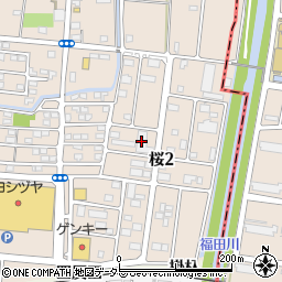 ひまわり園会館蟹江周辺の地図
