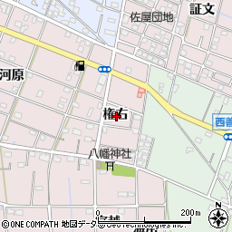 愛知県愛西市東保町権右周辺の地図