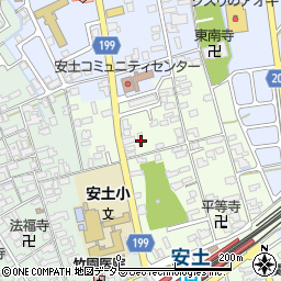 滋賀県近江八幡市安土町上豊浦1385周辺の地図