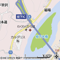 愛知県豊田市枝下町的場周辺の地図