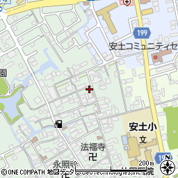 滋賀県近江八幡市安土町常楽寺667周辺の地図