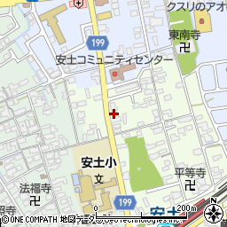 滋賀県近江八幡市安土町上豊浦1389周辺の地図