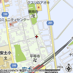 滋賀県近江八幡市安土町上豊浦1600周辺の地図