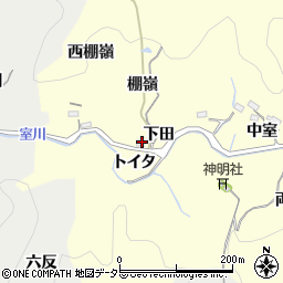 愛知県豊田市芳友町下田周辺の地図