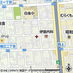 愛知県名古屋市昭和区白金周辺の地図