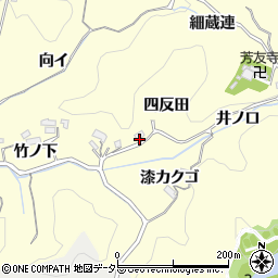愛知県豊田市芳友町四反田周辺の地図