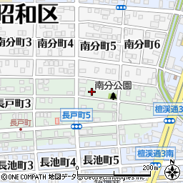 愛知県名古屋市昭和区長戸町5丁目18周辺の地図