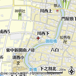 愛知県海部郡蟹江町須成川西下444周辺の地図