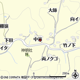 愛知県豊田市芳友町中室周辺の地図