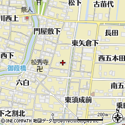 愛知県海部郡蟹江町須成西矢倉下周辺の地図