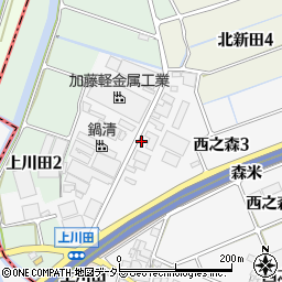 愛知県海部郡蟹江町西之森3丁目78周辺の地図