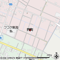 愛知県愛西市北一色町四町周辺の地図