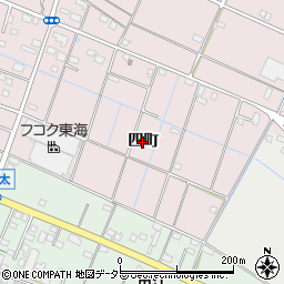 愛知県愛西市北一色町（四町）周辺の地図