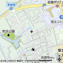滋賀県近江八幡市安土町常楽寺724周辺の地図