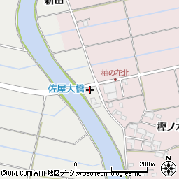 愛知県愛西市落合町新田87周辺の地図