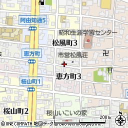愛知県名古屋市昭和区若柳町周辺の地図