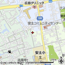滋賀県近江八幡市安土町上豊浦1654-2周辺の地図