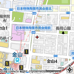 珈琲所 コメダ珈琲店 金山二丁目店周辺の地図